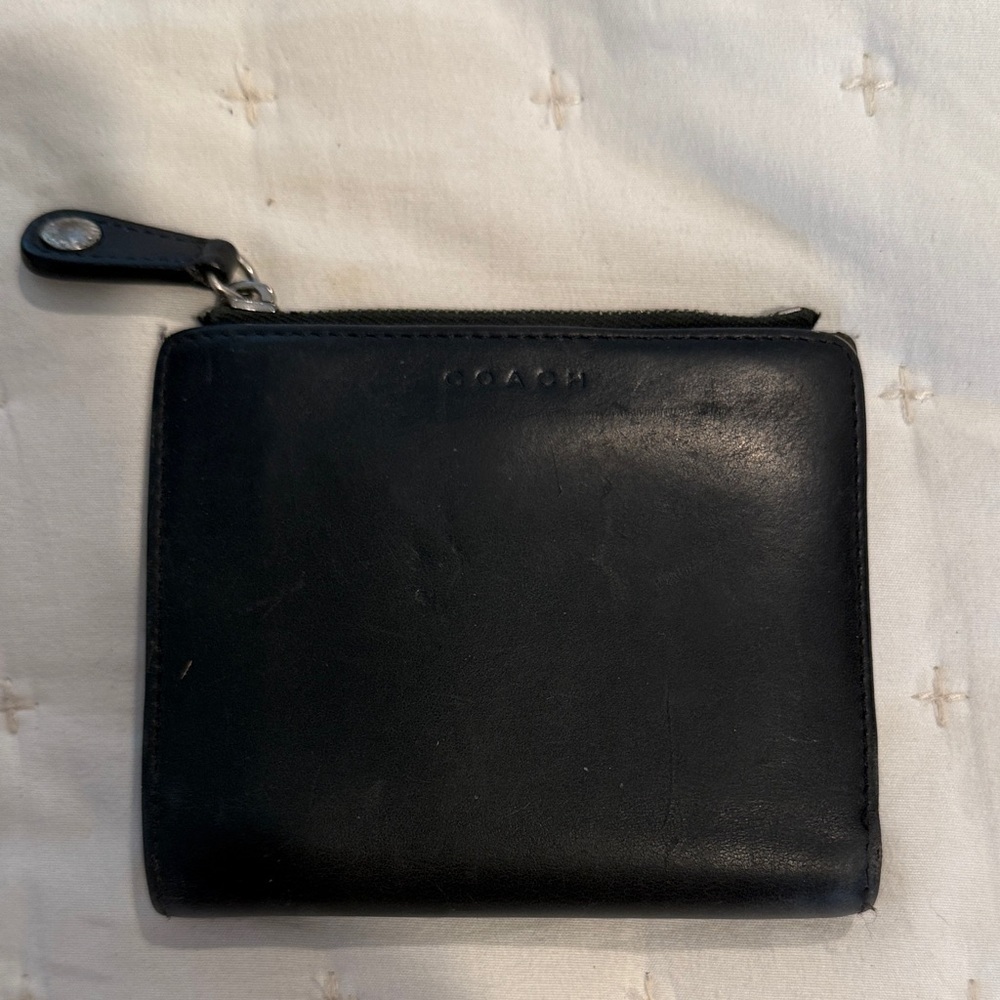 Coach Black Leather Wallet with Zip (22)